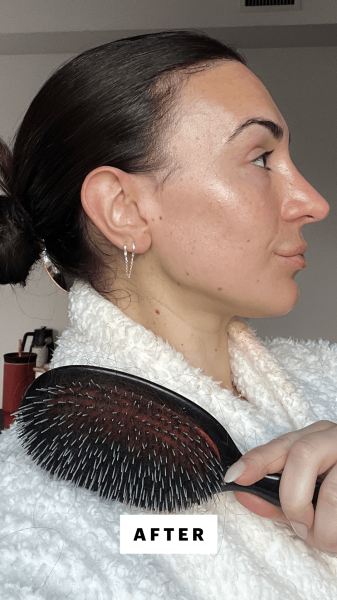 Wohlner after using the Mason Pearson Bristle and Nylon Brush