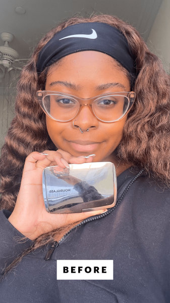 Curry before applying the Hourglass Pressed Setting Powder